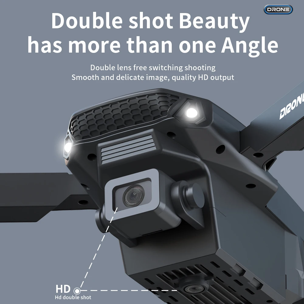 E88 Pro Affordable Beginner Drone 4 Axis WiFi 15 Min Flight Dual 4K Cameras LED Lights