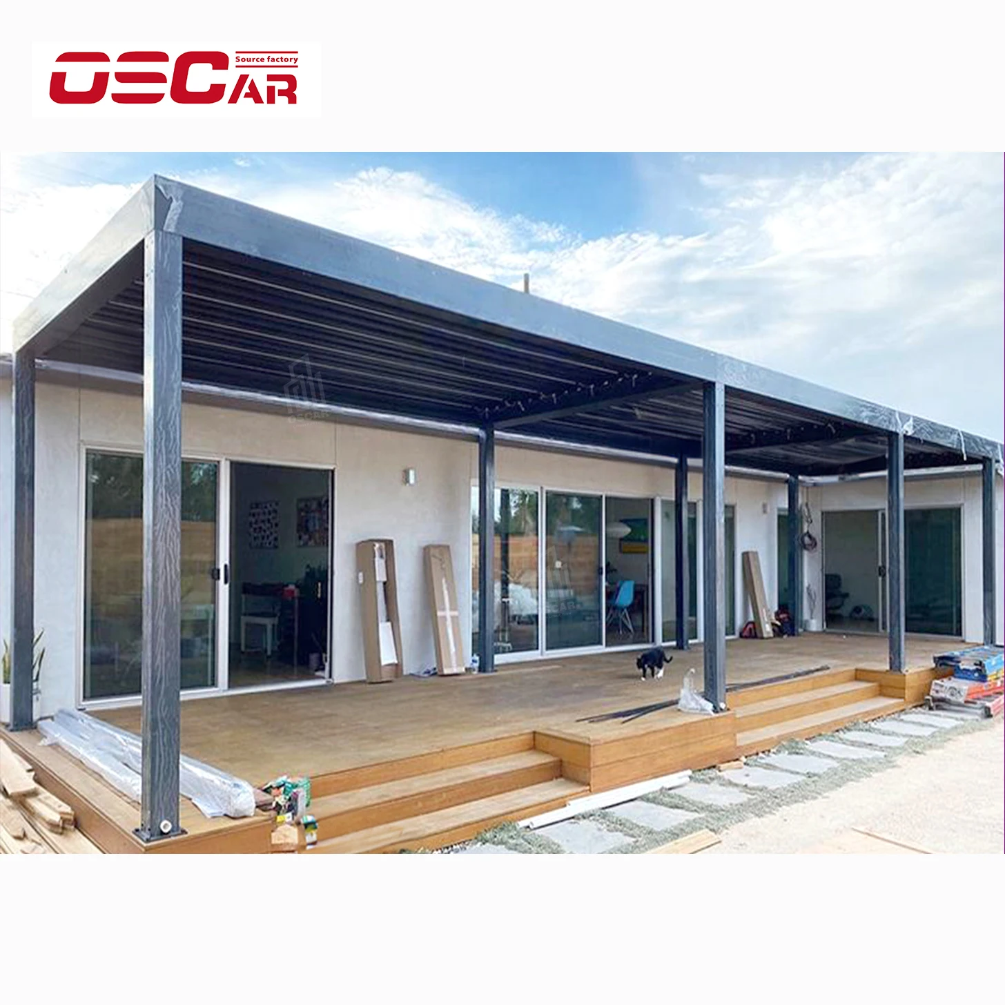Custom Retractable Louvered Roof Balcony Pergola Gazebo Courtyard summerhouses Sunshade Patio aluminum Pergola canopy for sale