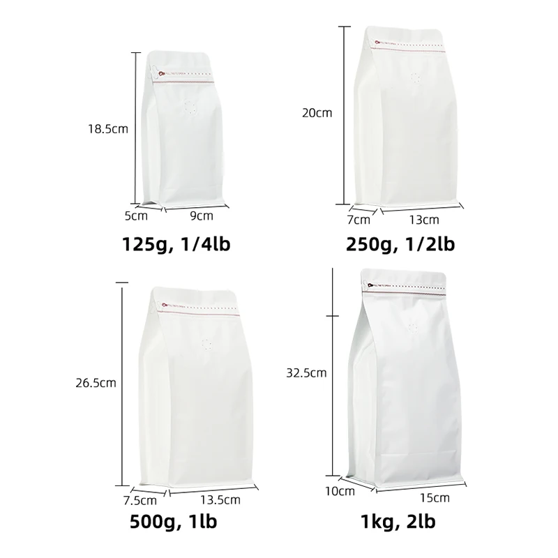 Custom Logo Coffee Pouch Green Eight Side Seal High Quality Portable Waterproof Coffee Bag Packaging