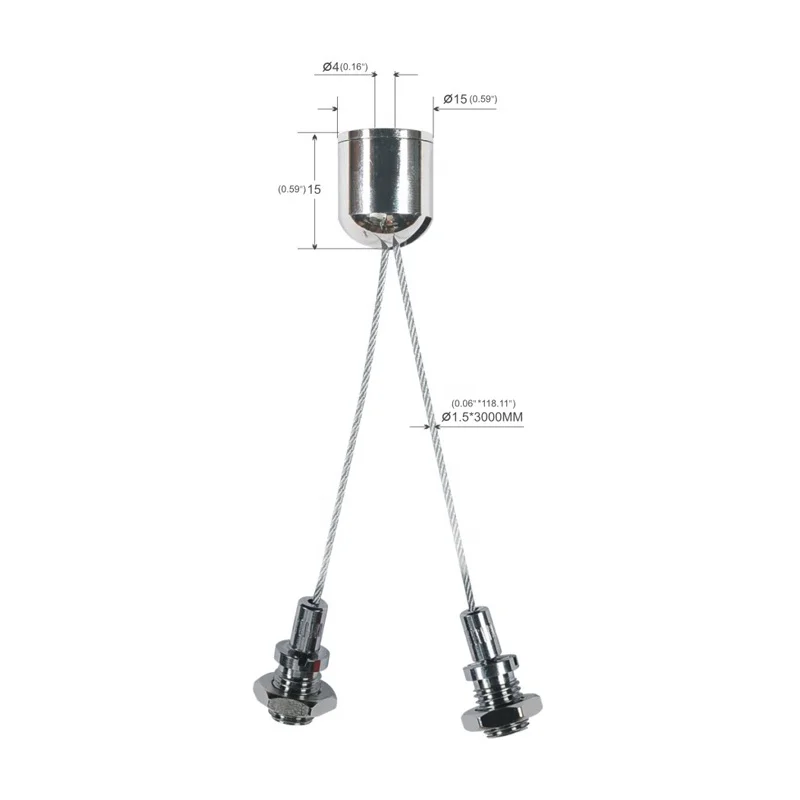 Stainless Steel Wire Cable With Gripper for Light Hanging System LED Hanging Sling