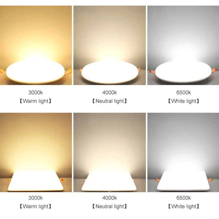 OKELI Manufacturer Price bis IP20 SMD Round Square Recessed Mounted Frameless LED Backlit Panel Light