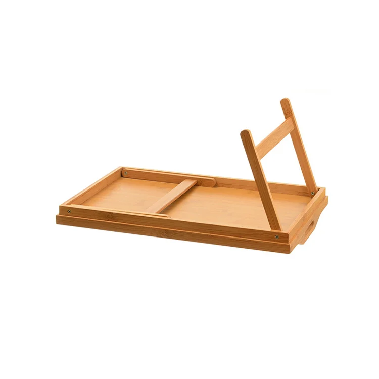 Bed Tray with Folding Legs Bamboo Breakfast Snack Serving Tray with Legs for Eating and Laptop