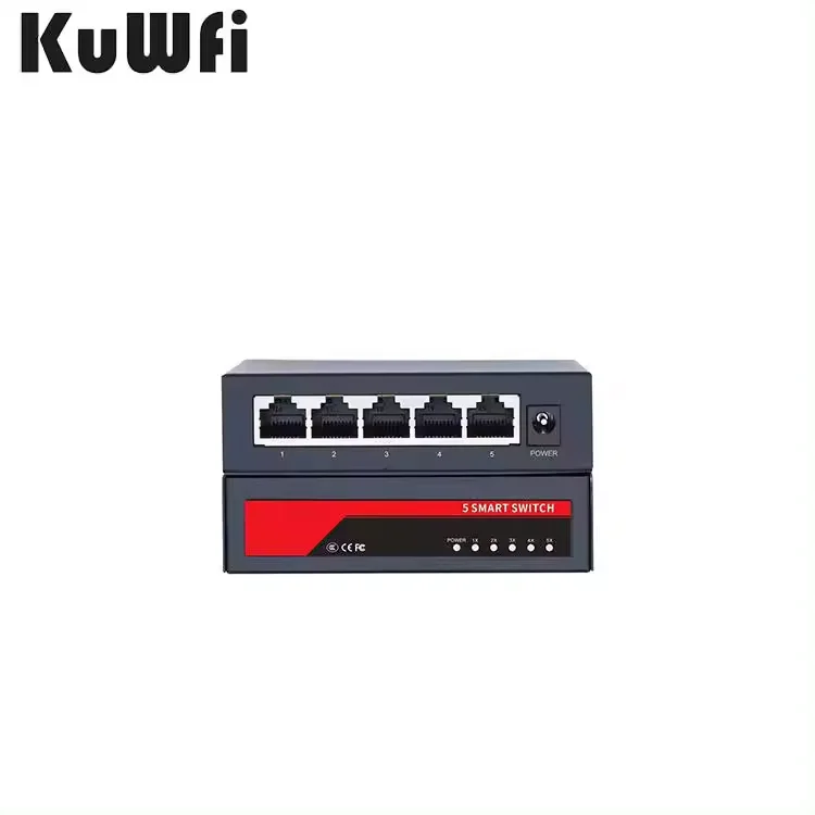 KuWFi 5port 1000M Commutateur reseau 100m wifi mini black network ethernet switch for router