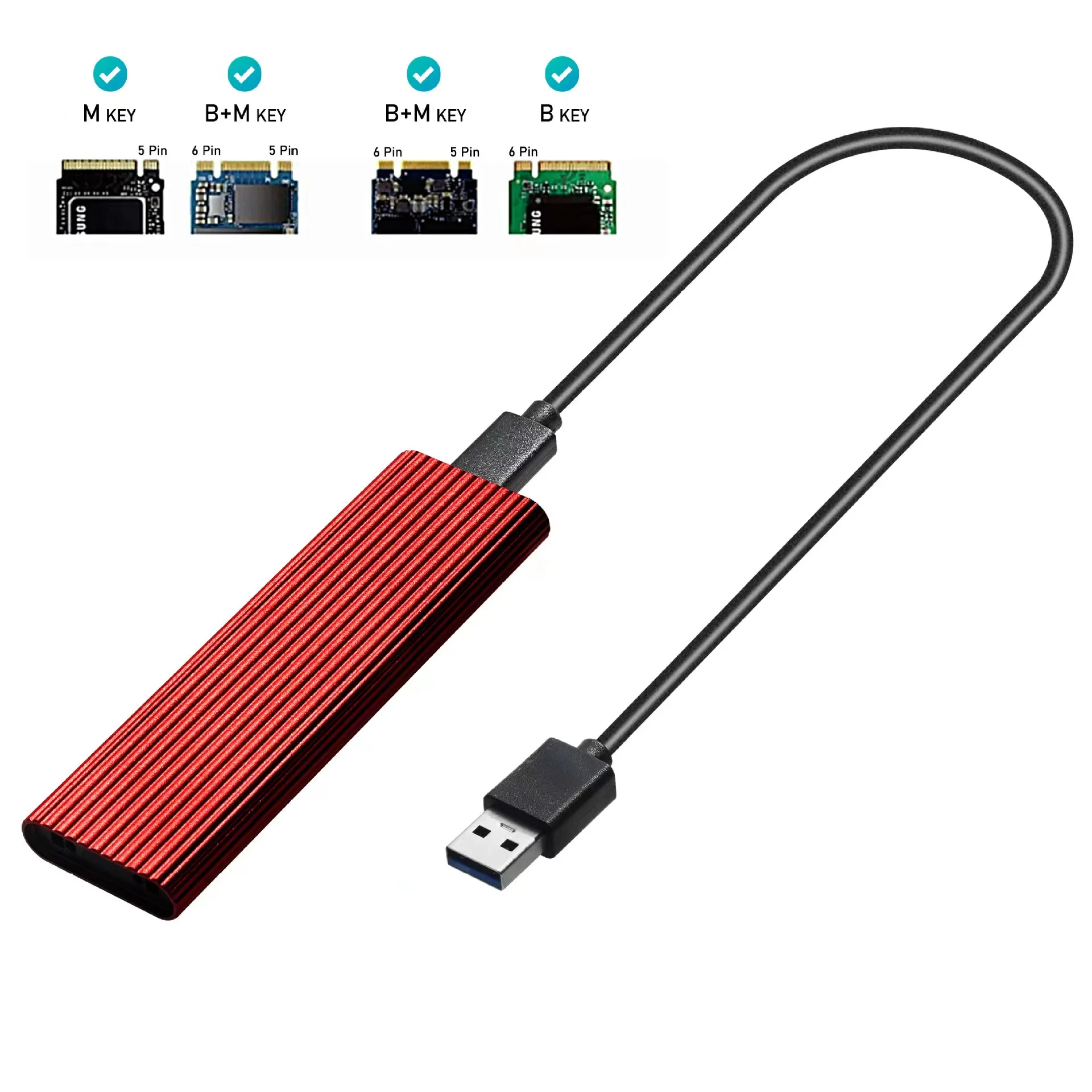 High quality customized logo 10Gpbs fast speed M.2 NVME PCIe NGFF adapter ssd m2 nvme hdd case enclosure