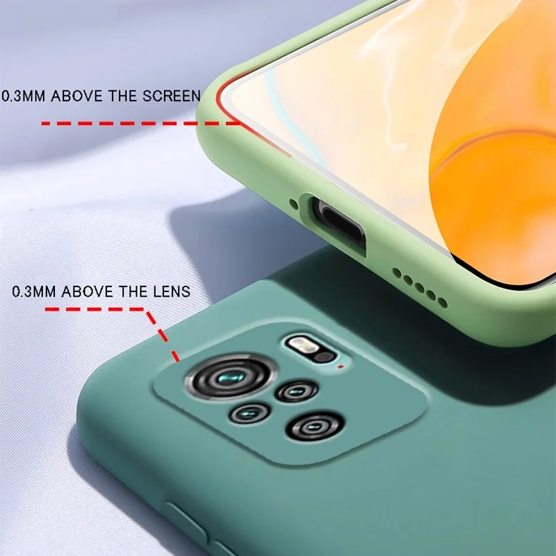 New Liquid Silicone Phone Case For Xiaomi Redmi Note 10 pro max 10s Original Camera Protective Soft Back Covers For Redmi Note10
