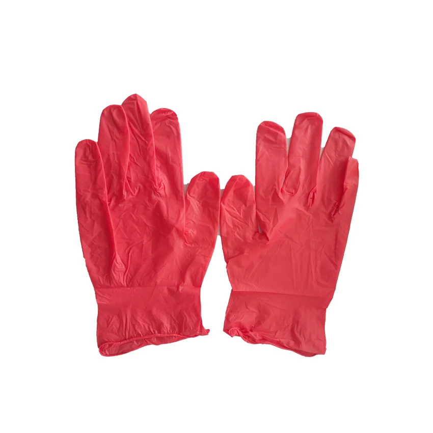 Multifunctional high quality red PVC food grade rubber transparent vinyl blended mitten