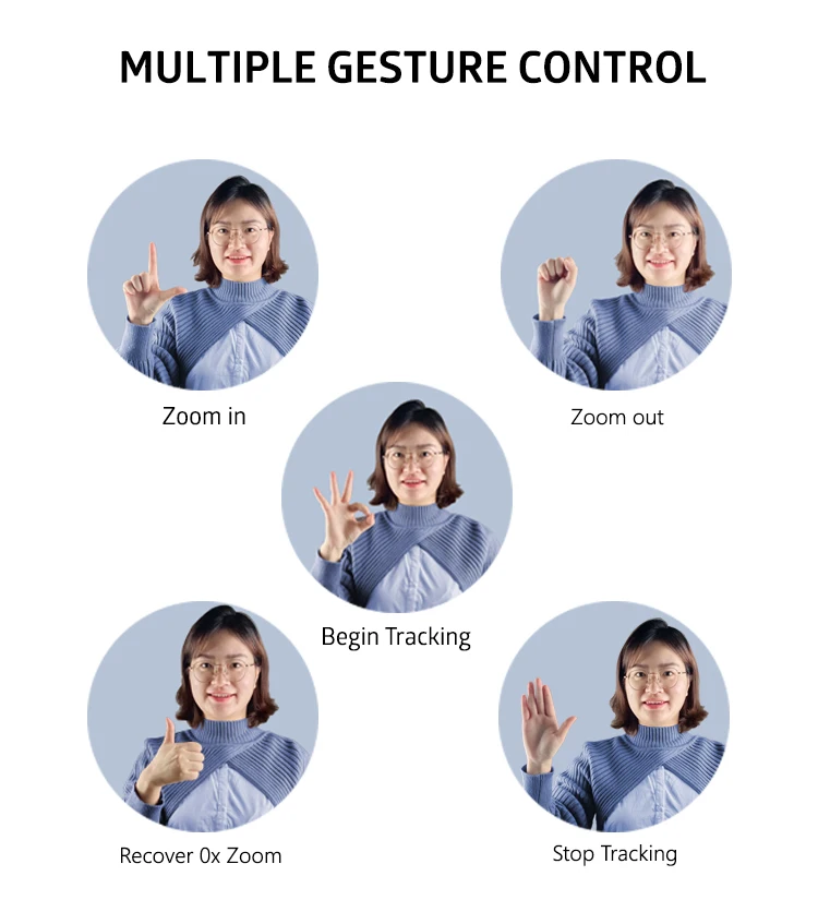 4K 60fps Voice Tracking USB Camera, 12X /20X AI Auto Tracking & Auto Framing PTZ Cameras for Meetings Presentations