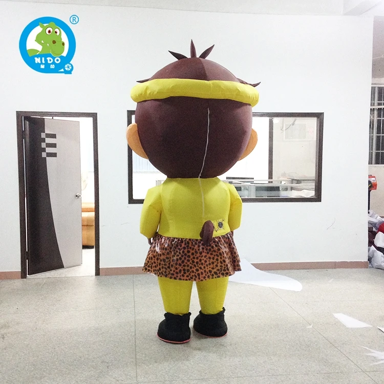 Custom Giant Interactive Inflatable Monkey Mascot Costume Durable Walking Event Short Mascot Costume