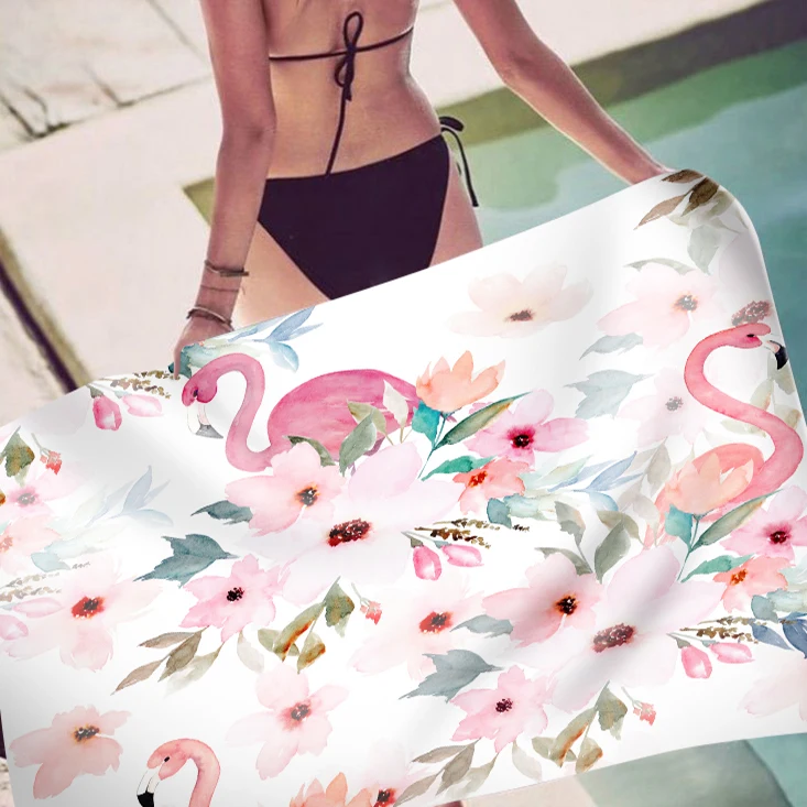 Flamingo Beach Towel Incredibly Soft Super Absorbent Large Microfiber Beach Towel for Travel Pool Softness Towel Beach