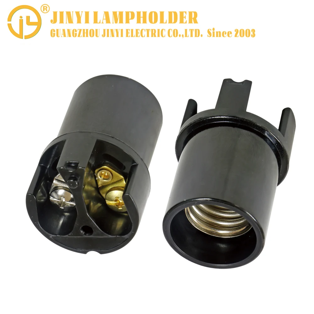 factory price lamp accessories waterproof e17 light bulb base black bakelite  lamp bases night lights