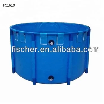 Портативный ПВХ политканевый складной аквариум для рыбы кои и креветок с поддержкой ПВХ/стальной трубы