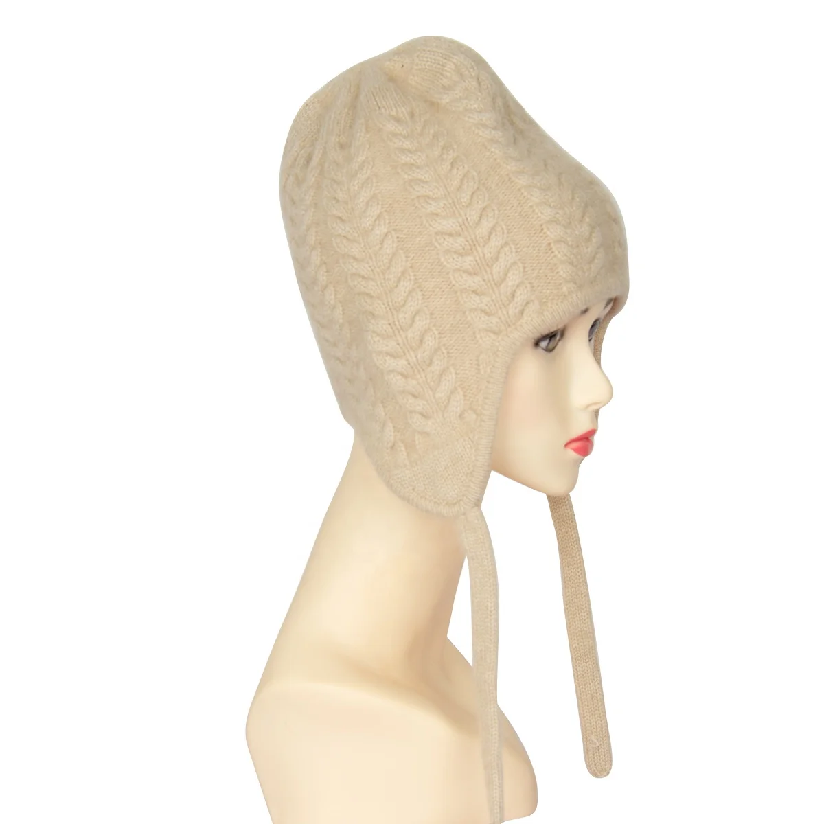 Высококачественная популярная кашемировая зимняя теплая плотная вязаная шапка бини