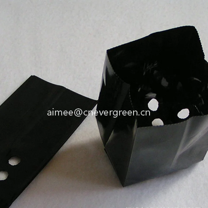 Черные пластиковые пакеты для рассады, горшок для растений