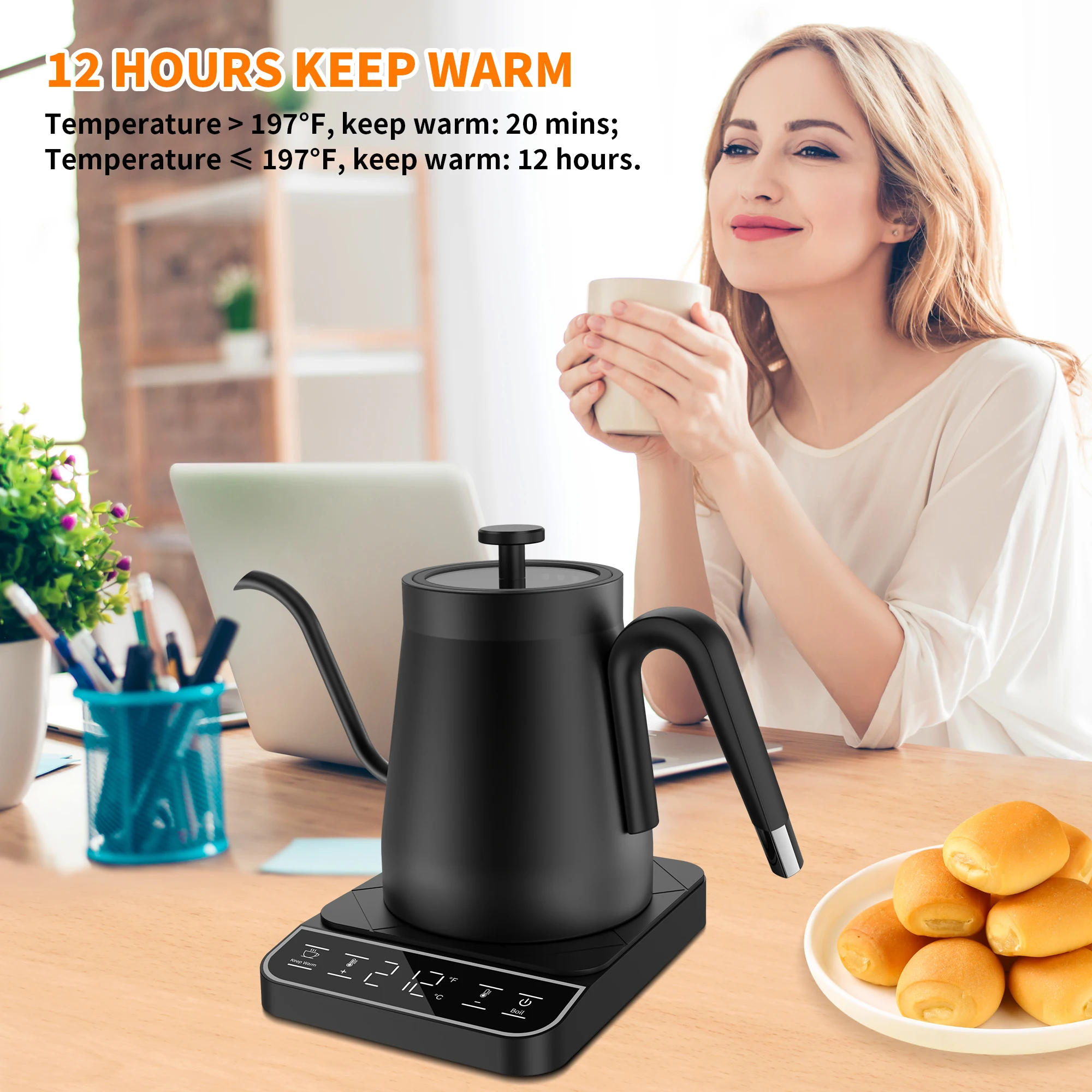 110v kettle stainless steel temperature controlled pot