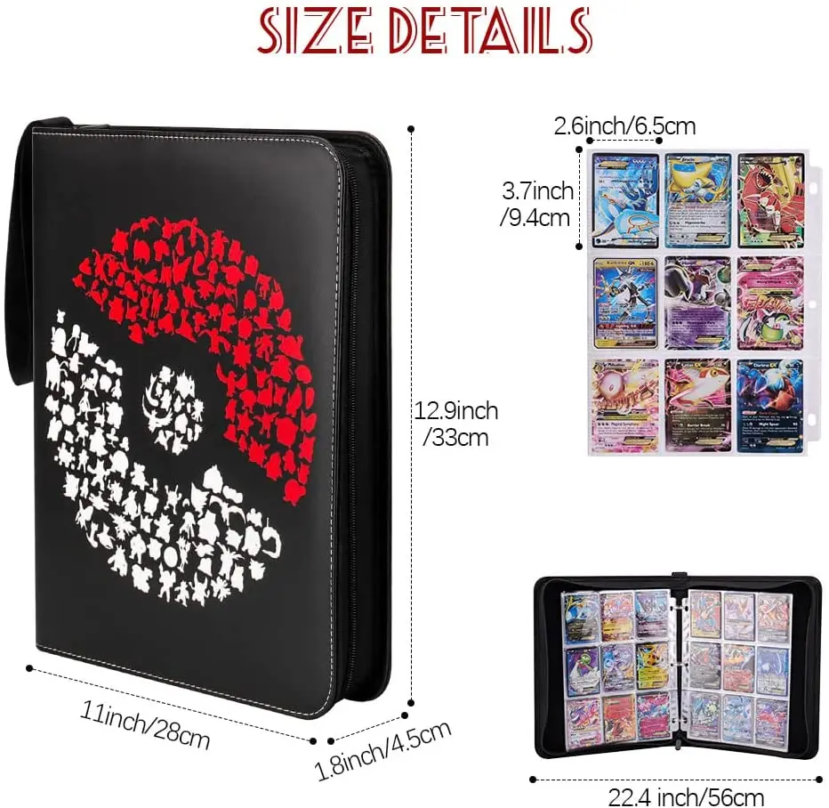 3x3 Custom Premium 9 Pocket Sleeves Collect Book Sports Game Baseball Trading Card Album Folder Binder