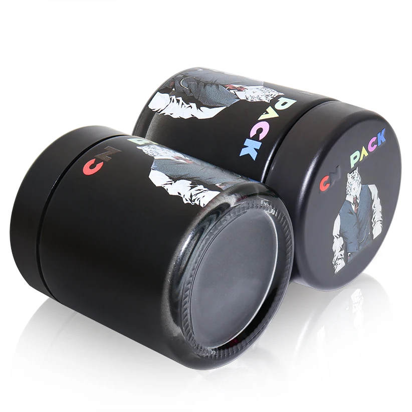 Матовые стеклянные банки 2 3 4 унции 7 г для цветов черный контейнер хранения под УФ-лампой изготовленный на заказ матовый с защитой от запаха защиты детей