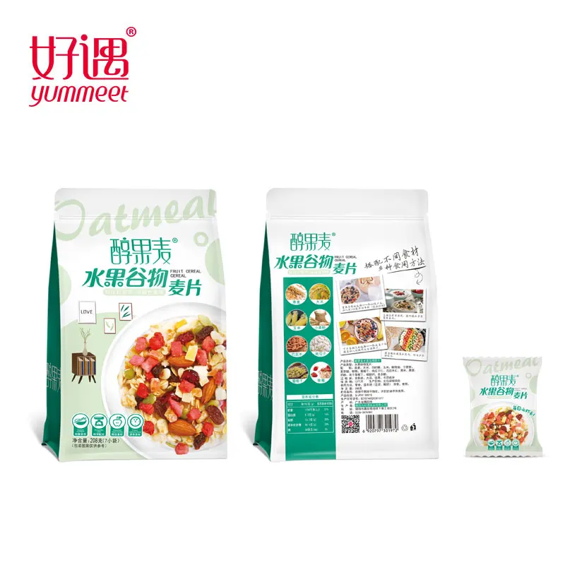 Здоровое приготовление хорошая вкусовая закуска индивидуальная упаковка с индивидуальной небольшой упаковкой запеченные хлопья хрустящие смешанные фрукты