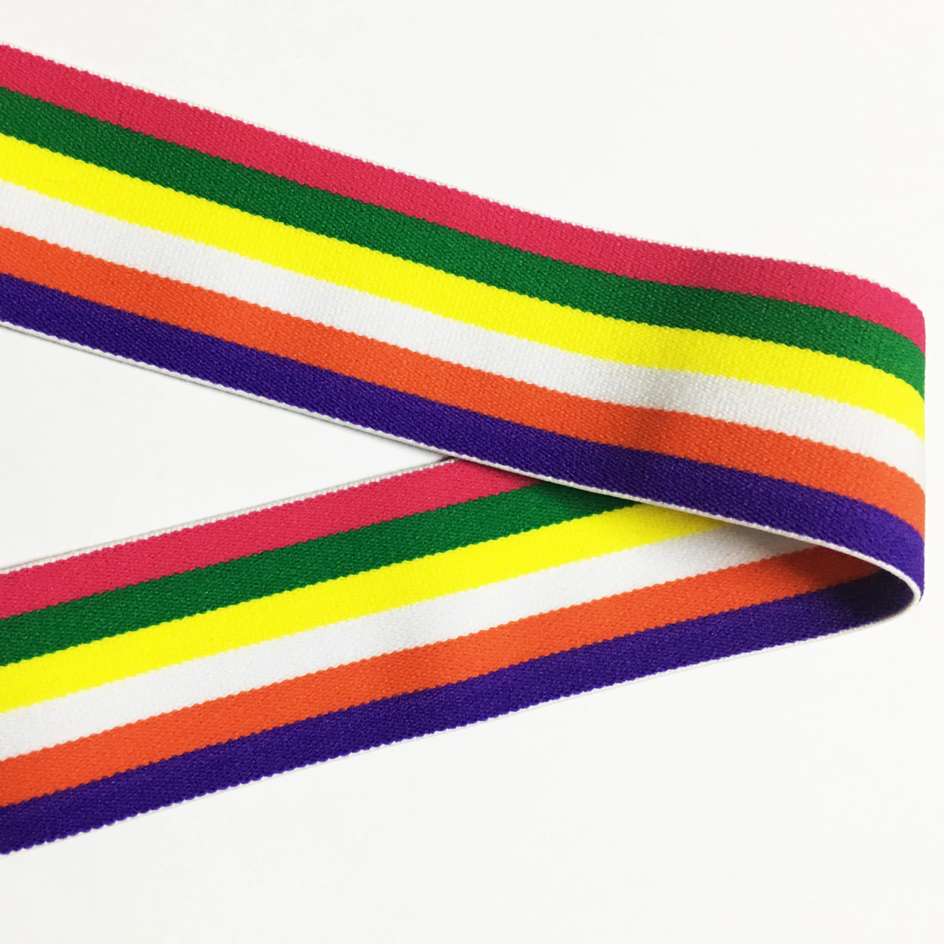 Eco friendly rainbow elastic tape  mans wear underwear elastic tape