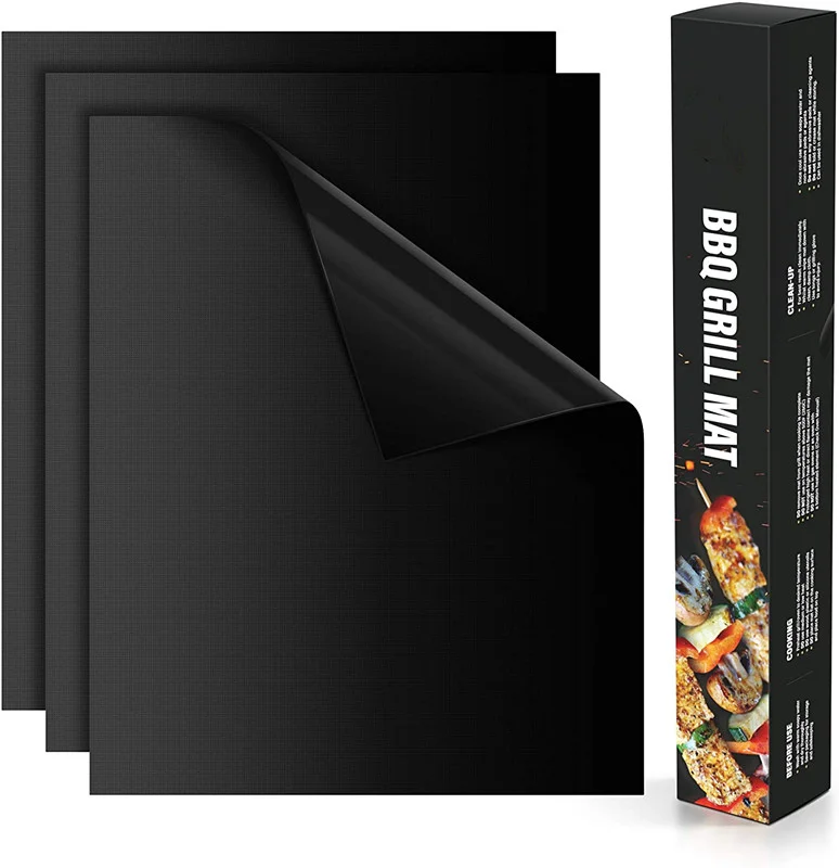 Non-stick High Temperature Resistance PTFE Fiberglass Easy To Clean BBQ Grill Mat Oven Liner