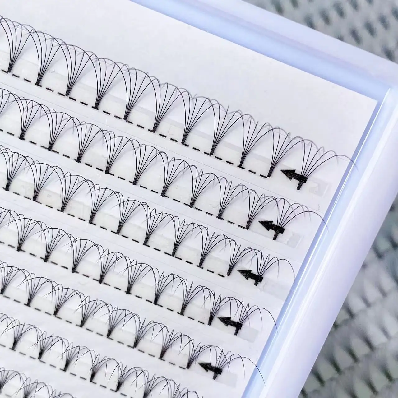 XXL Trays Short Stem Premade Fans 5D Volume Lashes Hylong raw materials eyelash extensions