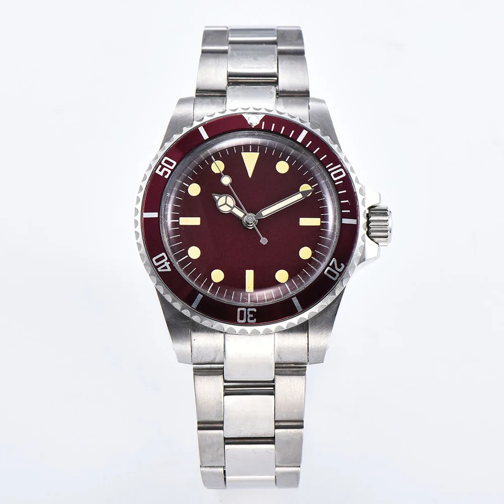 2020 watch stainless steel automatic seagull 40mm bomax marina mechanical movement MEN luminous pointer bracelet F3