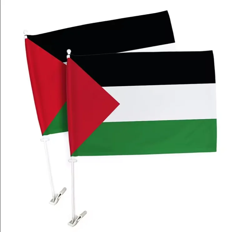 Wholesale National Palestine Flags Country Custom All Countries Christmas plastic pole custom size Car Flag
