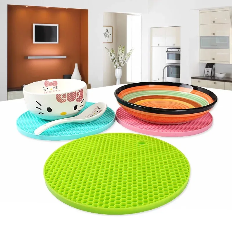 Round Silicone Heat Insulation Kitchen Pots and Pan holder Anti-slip Mat