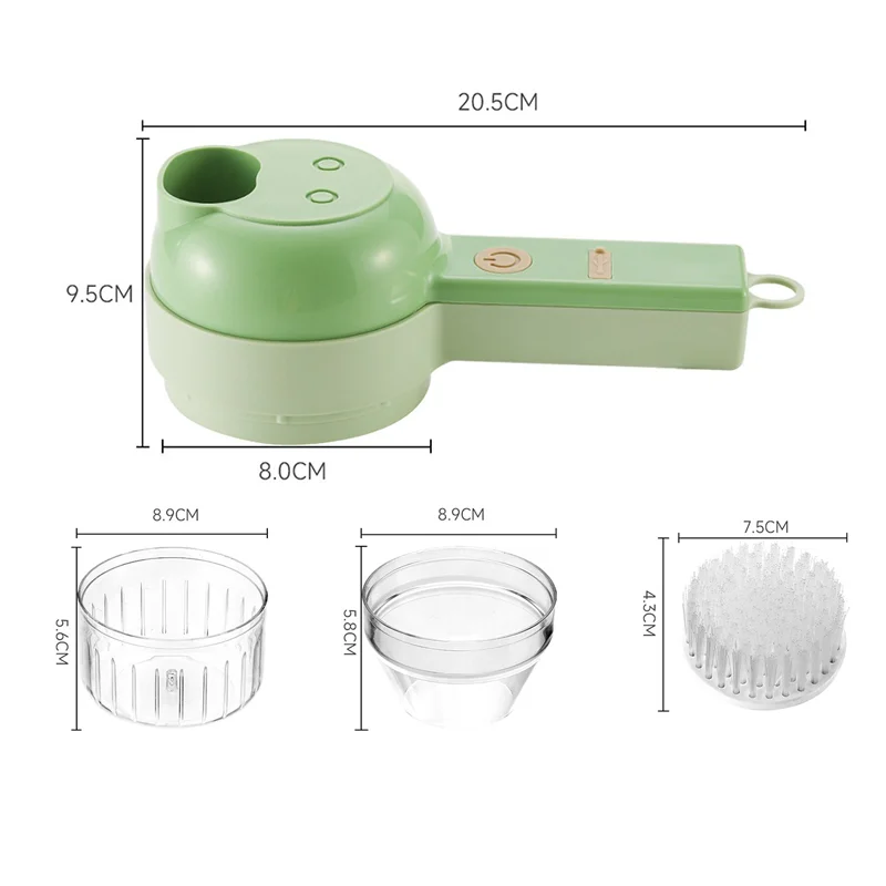 Multifunctional Electric Vegetable Cutter Slicer Garlic Mud Masher Garlic Chopper Cutting Pressing Mixer Food Slicer Kitchen