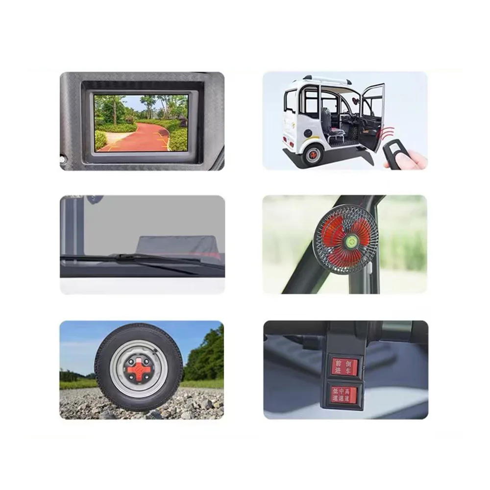 2024MaiFengFashion and Factory Price Electric Trike Enclosed 5 Door 3 Wheel Delivery Car, Low Price