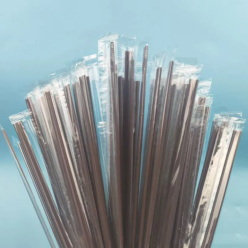 Manufacturers Custom Coffee Stirer Straw 6mm 18cm Custom Individual Packing White PLA Three-hole Straw for Beverage