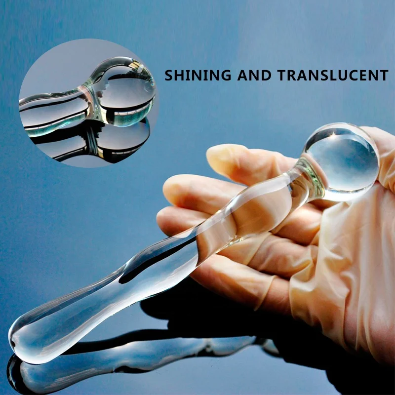 35mm glass dildo  penis anal beads ball butt plug crystal artificial  masturbation adult sex toy for women men