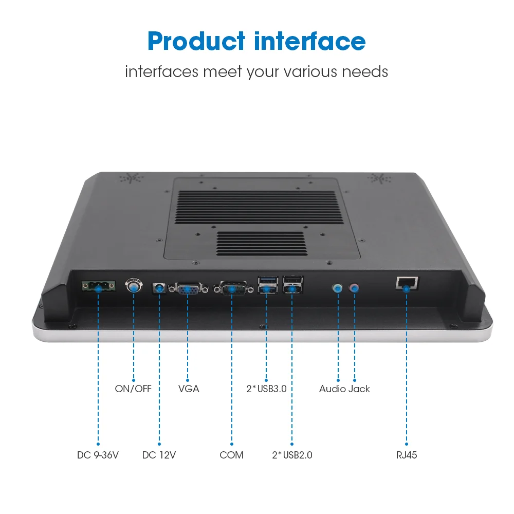 13.3 Inch Aluminum Capacitive Touch Screen Kiosk Rs232 Embedded/wall Mount All In One Full Hd Industrial Computer Panel Pc