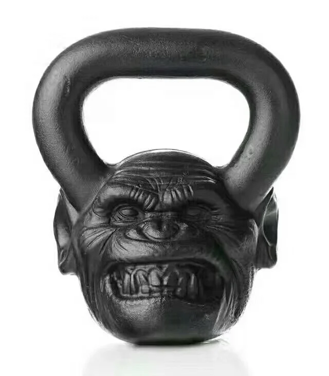 Latest Design Gorilla head Gym equipment cast iron with baking Kettlebells 90lb