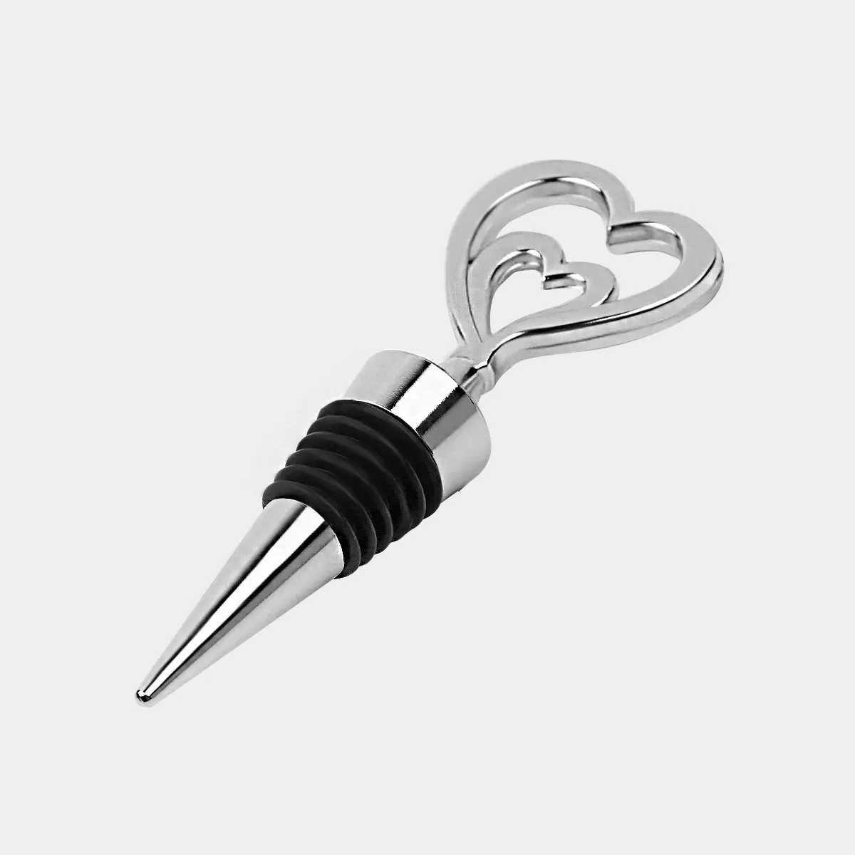 Zinc Alloy Love Heart Shape Wine Stopper Party Gift Bar Gadget Keep Fresh Bottle Plug For Wedding Decoration Wine Opener