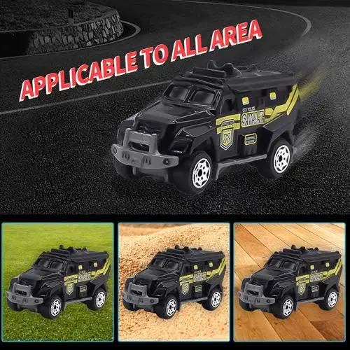 SUNQ Mental Factory Die Cast Police Vehicle Toy Set Assorted Rescue Truck Metal Toy Car Educational Alloy Car For Children