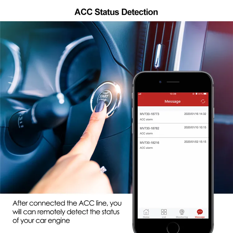  Релейный GPS-трекер MV730 Автомобильная сигнализация GPS GPRS отслеживающее устройство отслеживание удаленное отключение масла обнаружение зажигания АКС обновление