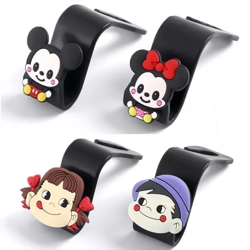 Cute Small Car Interior Decorations Universal Vehicle Hook Crystal Car Seat Back Rear Hook Accessories Protection Headrest Camry