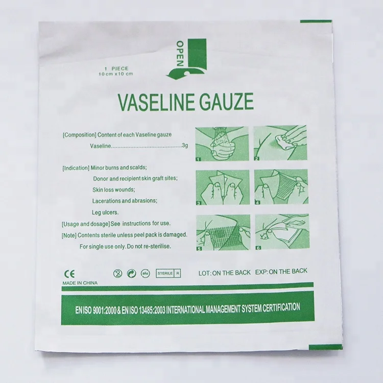 Adhesive Supply Surgical Sterile Disposable Use Medical Paraffin Gauze