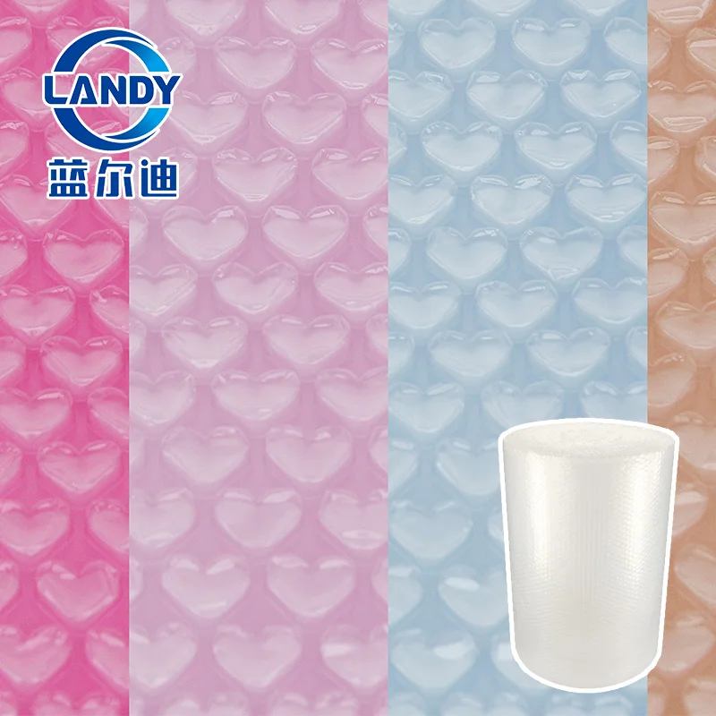 wholesale colored heart bubble plastic roll, Heart-shaped shipping heart air bubble plastic roll