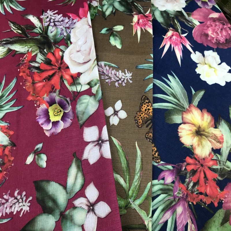 
wholesale flower design printed fabric 300D oxford fabric for table cloth 