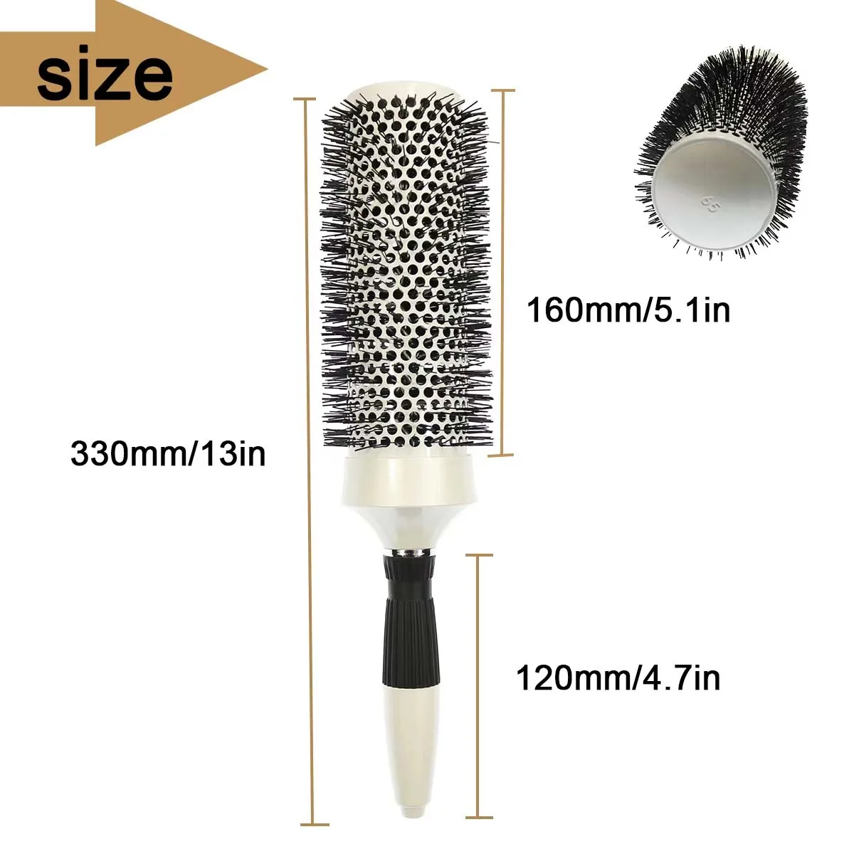 Professional Extra-long Round Hair Brushes Ceramic Nano Technology Curling Hair Brush