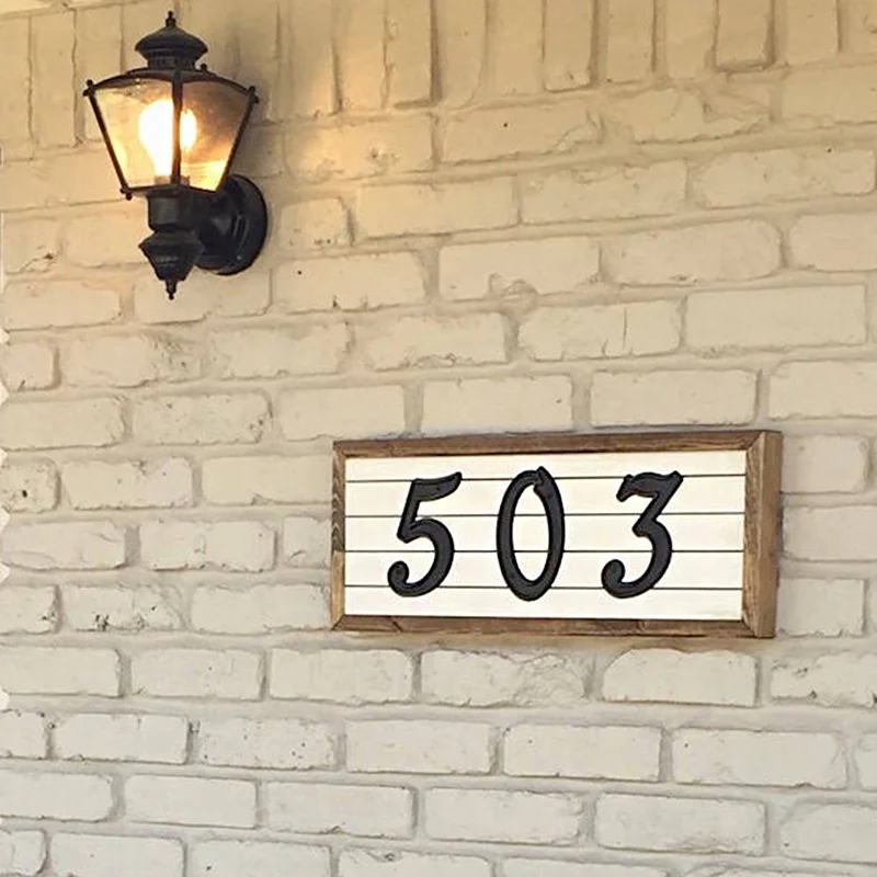 Classical 139mm (5.5-inch)  ABS Plastic Black Door Numbers Metal Digital Huisnummer House Number Plate