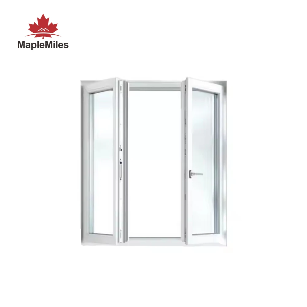 Maplemiles 70 Series Double Glazed UPVC Windows Windproof Pvc Casement Window for Home