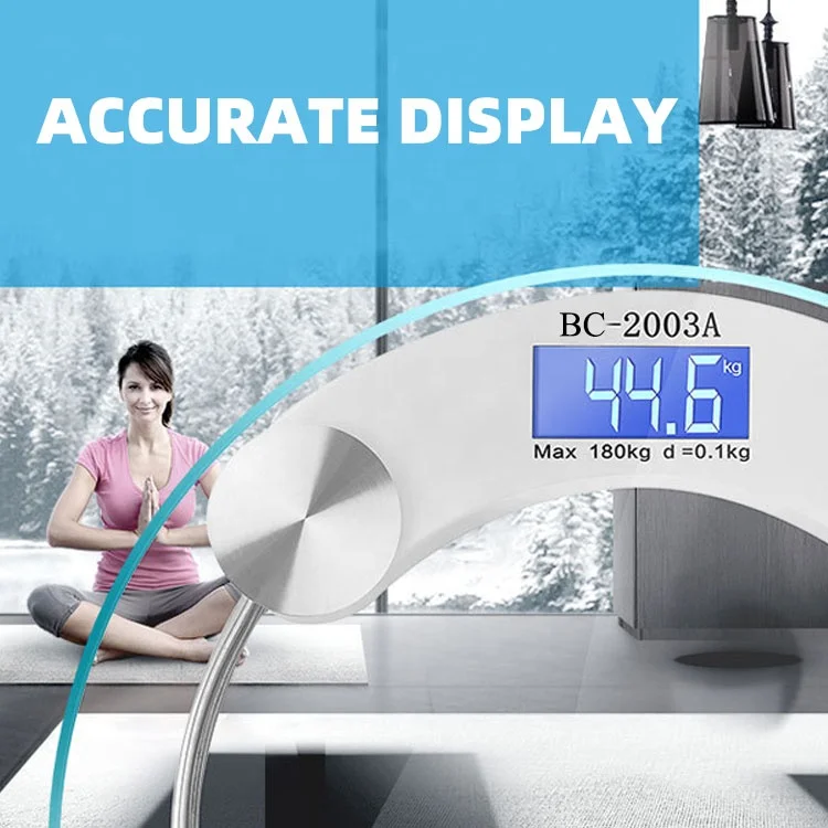 Digital Body Fat Weigh Bathroom Scale Weight Smart 5mm No