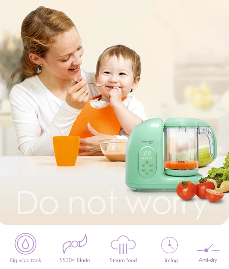 Household Portable Baby Food Blender Electric Baby Food Maker Multi-function Automatic Food Processor Steamer
