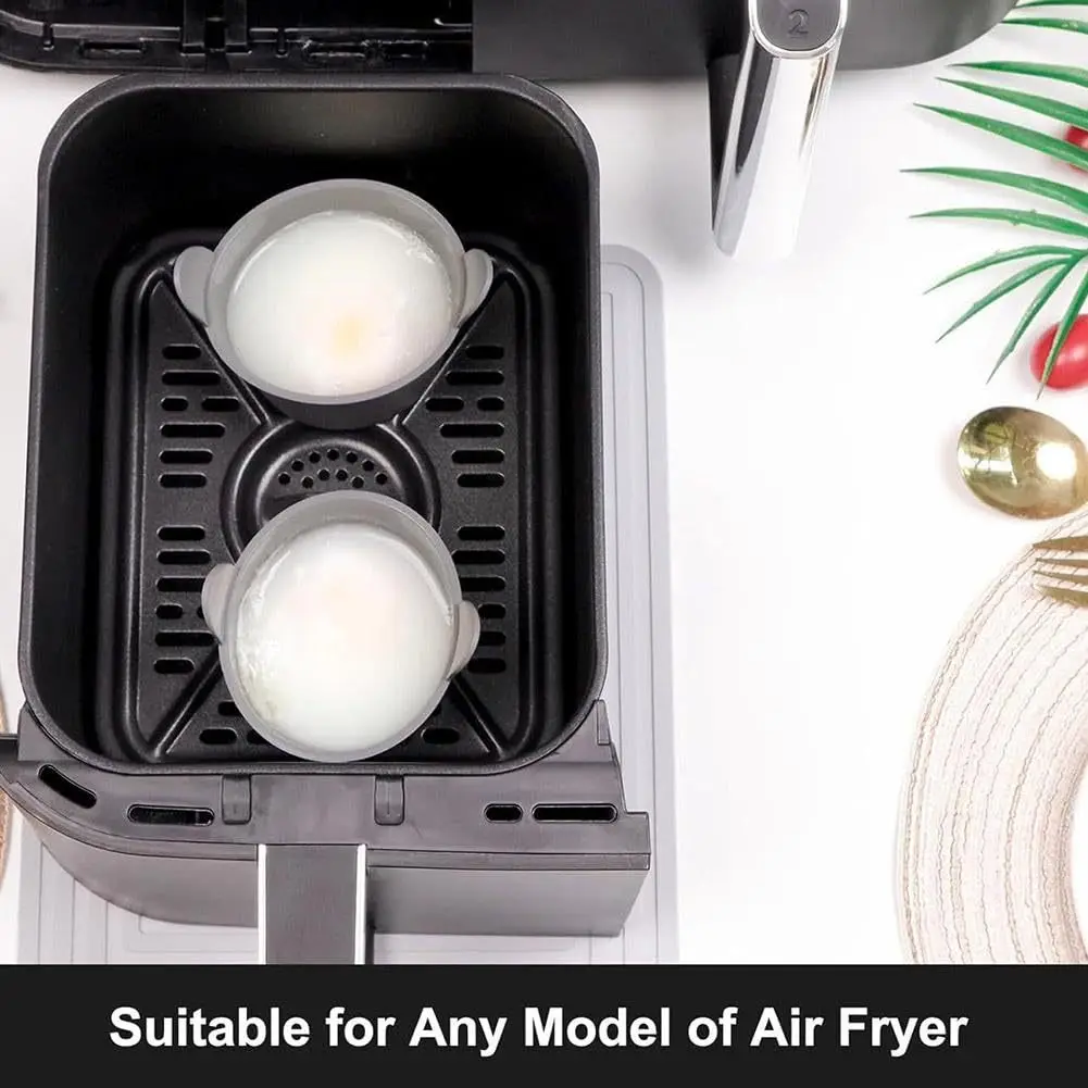 New Egg Boiled Mold Egg Poacher Air Fryer Silicone Baking Cup Multifunctional Easy Clean Egg Cooker Silicone Frying Mold