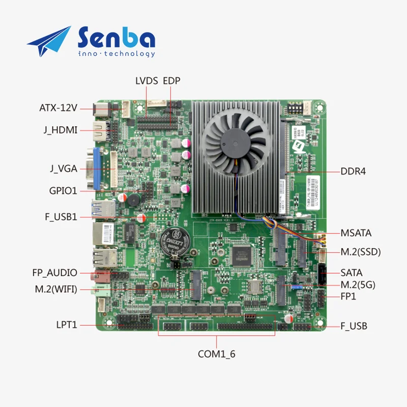 ITX-B509_J116L Motherboard Mini Itx with N5095A DDR4 SSD SIM Slot LPT 6 COM 8 USB DC 12V SOC Platform Mother Board