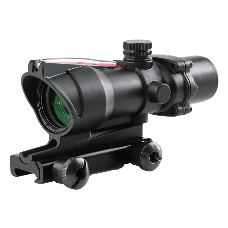 OEM 4X32 ACOG светящийся оптический прицел из настоящего стекловолокна гравированный шеврон 20 мм базовые прицелы и аксессуары
