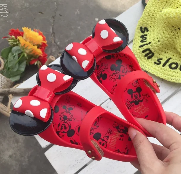 Сандалии-желе из ПВХ для девочек, с приятным запахом, с изображением мультяшной мыши