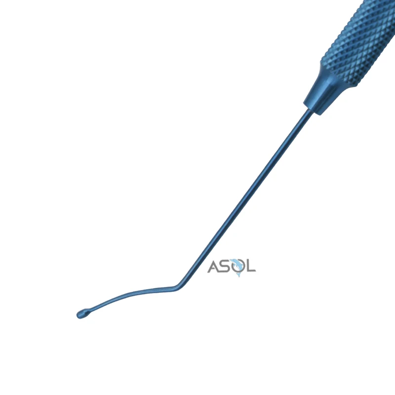 High quality manufacture titanium medical eye bylsma iol manipulator hooks 126mm